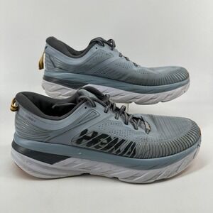 Hoka One One Bondi 7 Shoes Mens Size 13 Gray Running Sneakers 1110518 BFCS